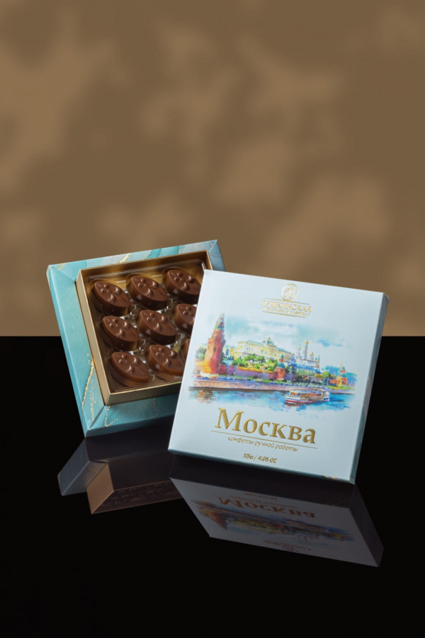 №1 Пушкинская фабрика Конфеты Миндаль (Москва), 115г(голубая коробка) в Ярославле