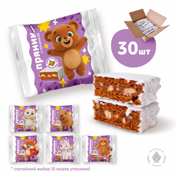 №2 Пряник МИНИ  коробка (30шт по 60г) в Ярославле