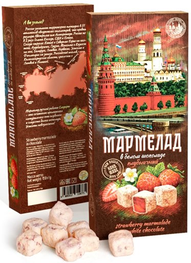  Сладарт Мармелад Клубничный в белом шоколаде, 150г   в Ярославле