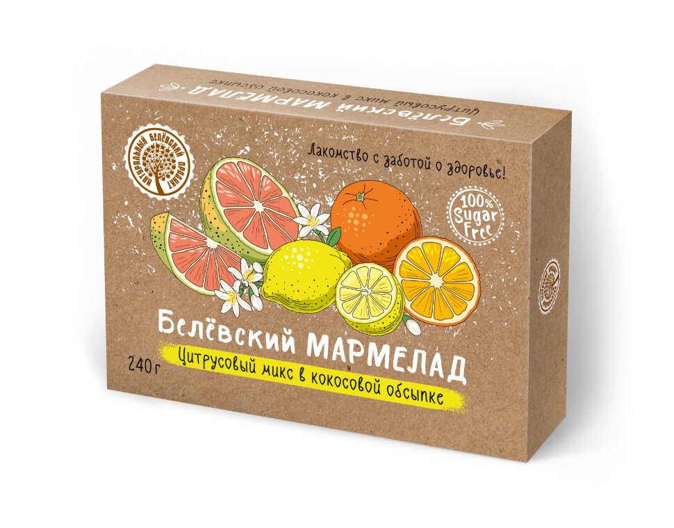  Мармелад белевский на фруктозе 240г "Цитрусовый микс" в Ярославле